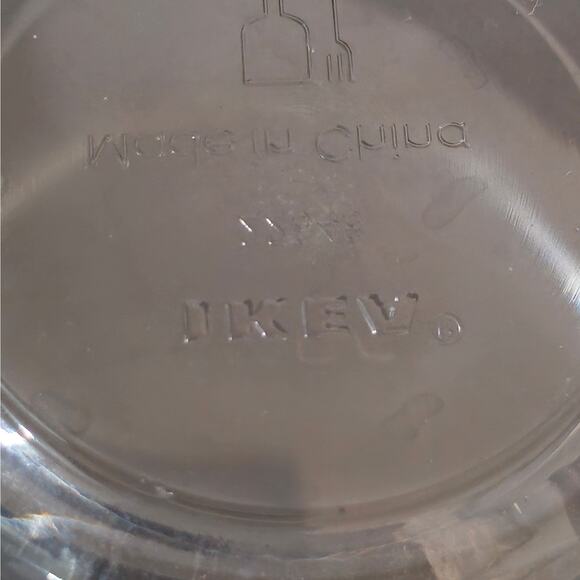 Ikea  set of  4 clear glass cups Tea, Coffee with bamboo coasters 8oz. - Picture 5 of 5